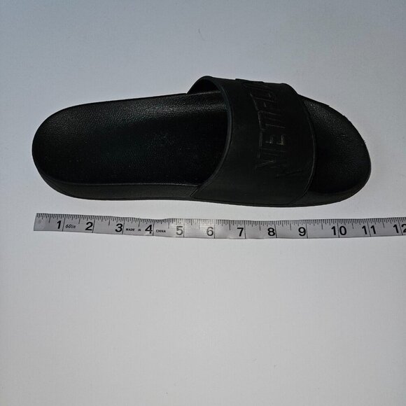 NETFLIX Black Slides Sandals Shoes Size 42 (approx women\'s 11/men\'s 8) RARE HTF main image 13